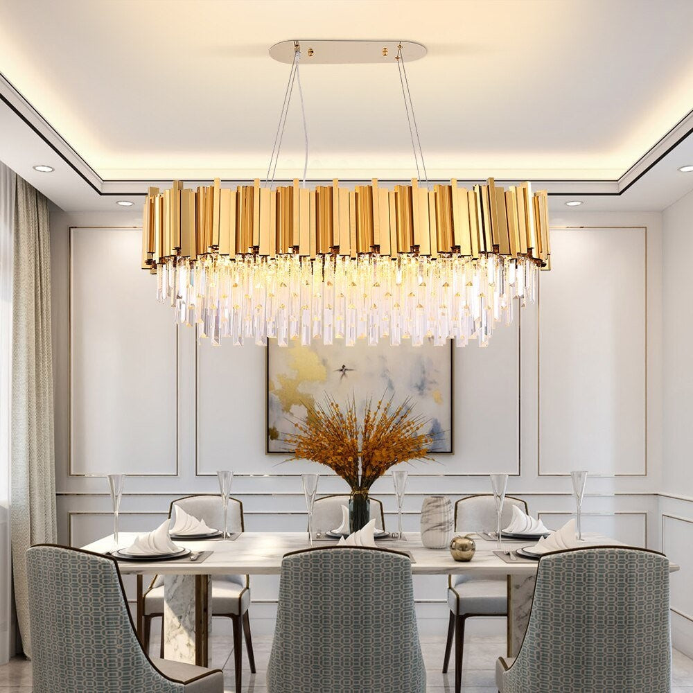 Gold Modern Chandeliers For Dining Room