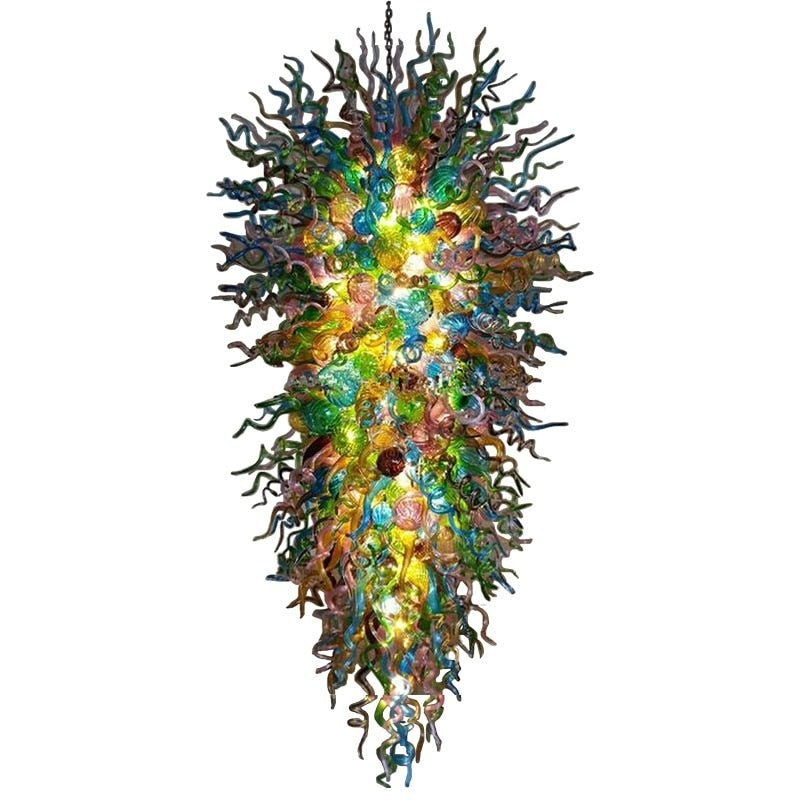 hand blown glass chandelier