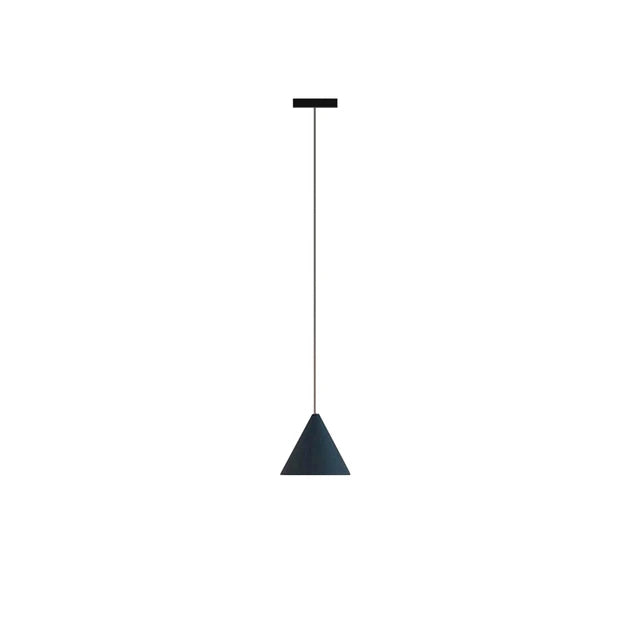 Modern Light Black Metal Long Wire Cone Shape Pendant Lamp Kitchen Island Hanging Lamp Bedside Suspension Lighting