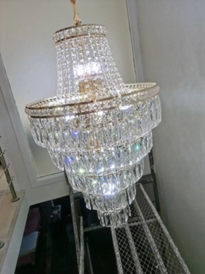 Luxury Multi-Layer Crystal Chandelier for Modern Foyers, Large Dining Rooms and  Staircases