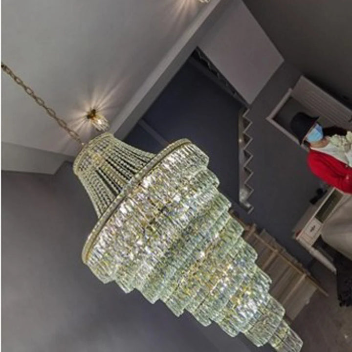 Luxury Multi-Layer Crystal Chandelier for Modern Foyers, Large Dining Rooms and  Staircases