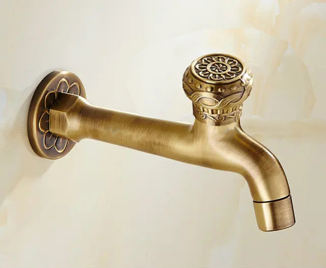 Bathroom Faucet Brass Tap Kitchen Outdoor Garden Taps High Quality Washing Machine Mop Luxury Antique Decorative Bibcock