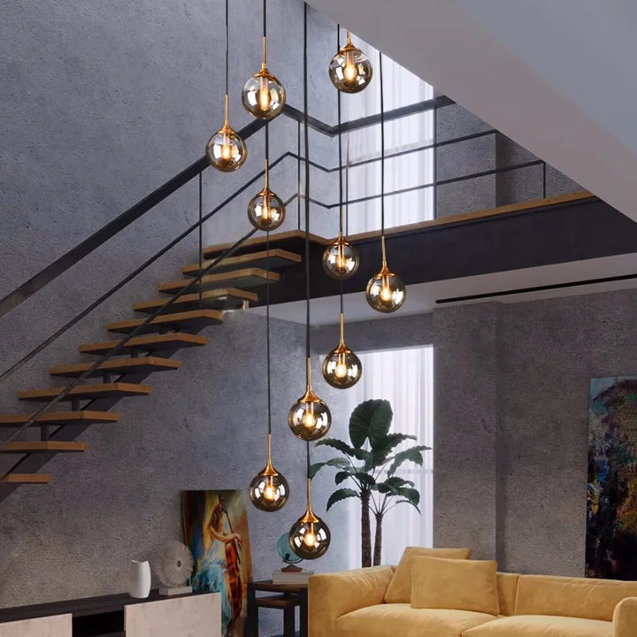 Modern LED Glass Ball Ceiling Pendant Lights - Bedroom Bedside and Living Room Home Décor lighting