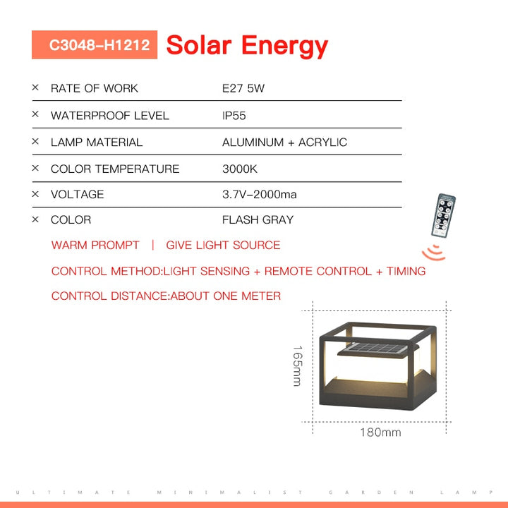 Modern Outdoor Waterproof Solar Garden Light: Lawn Light and Landscape Path Lighting