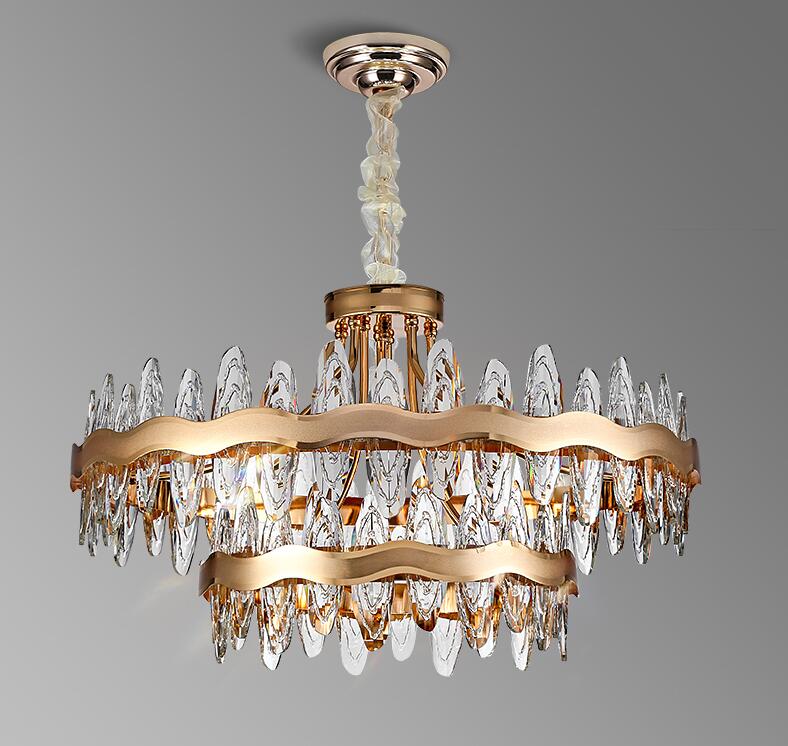 Living Room Luxury Modern Crystal Chandeliers Kitchen Island Light