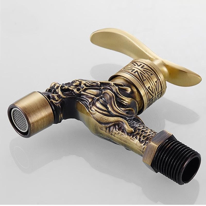 Bathroom Faucet Brass Tap Kitchen Outdoor Garden Taps High Quality Washing Machine Mop Luxury Antique Decorative Bibcock - ATY Home Decor