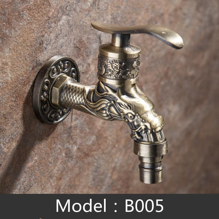 Bathroom Faucet Brass Tap Kitchen Outdoor Garden Taps High Quality Washing Machine Mop Luxury Antique Decorative Bibcock - ATY Home Decor