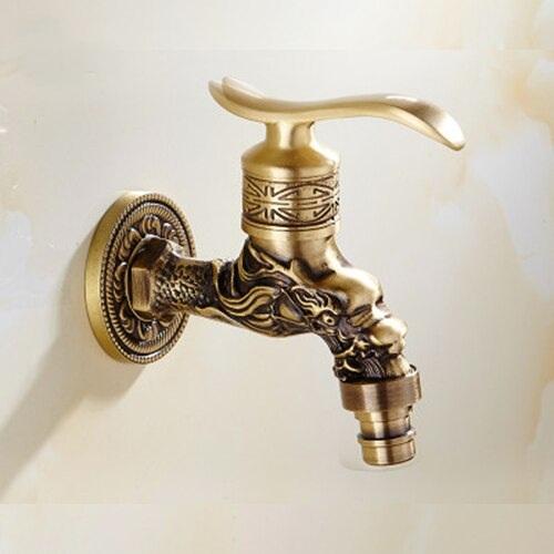 Bathroom Faucet Brass Tap Kitchen Outdoor Garden Taps High Quality Washing Machine Mop Luxury Antique Decorative Bibcock - ATY Home Decor