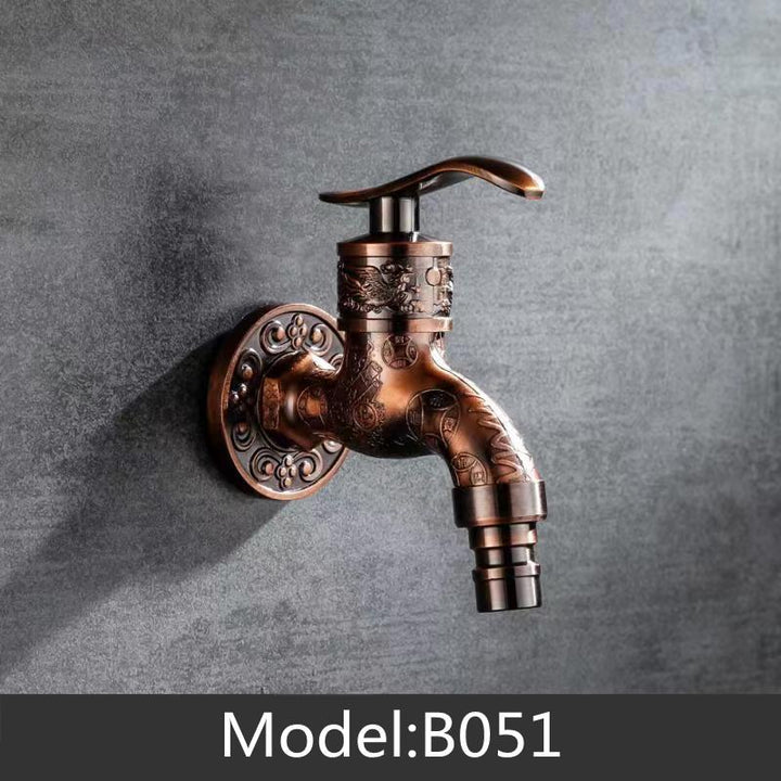 Bathroom Faucet Brass Tap Kitchen Outdoor Garden Taps High Quality Washing Machine Mop Luxury Antique Decorative Bibcock - ATY Home Decor