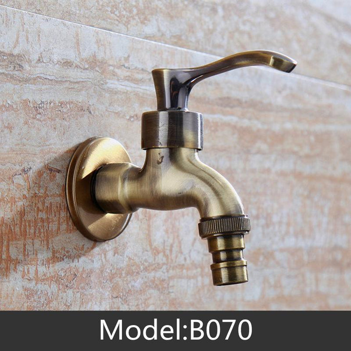 Grifo de baño, grifo de latón, cocina, grifos de jardín al aire libre, fregona de lavadora de alta calidad, bibcock decorativo antiguo de lujo