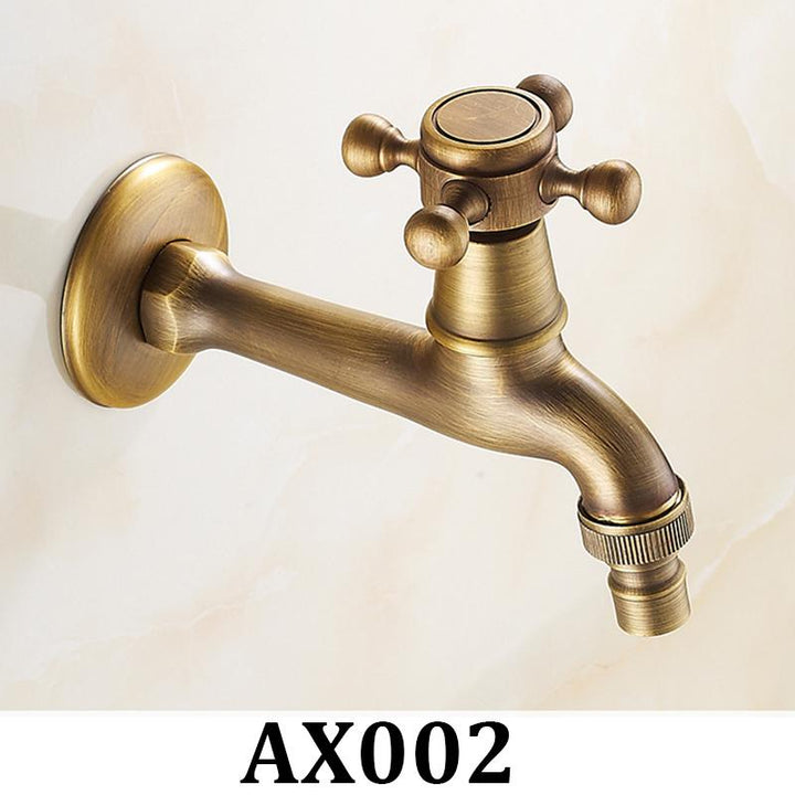 Bathroom Faucet Brass Tap Kitchen Outdoor Garden Taps High Quality Washing Machine Mop Luxury Antique Decorative Bibcock - ATY Home Decor
