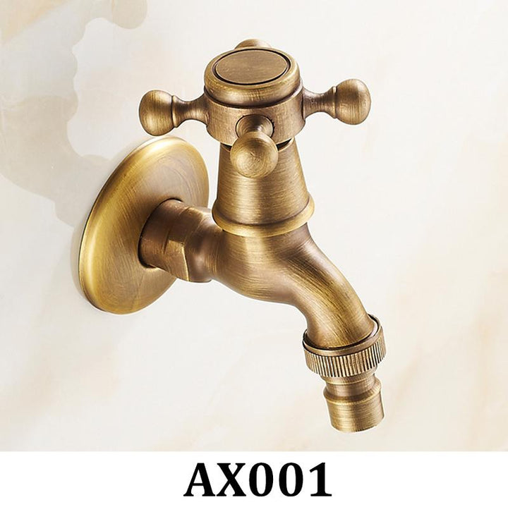 Bathroom Faucet Brass Tap Kitchen Outdoor Garden Taps High Quality Washing Machine Mop Luxury Antique Decorative Bibcock - ATY Home Decor