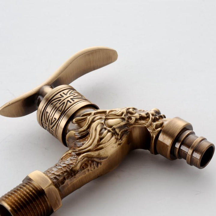 Bathroom Faucet Brass Tap Kitchen Outdoor Garden Taps High Quality Washing Machine Mop Luxury Antique Decorative Bibcock - ATY Home Decor