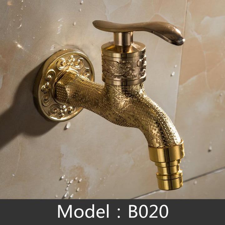 Bathroom Faucet Brass Tap Kitchen Outdoor Garden Taps High Quality Washing Machine Mop Luxury Antique Decorative Bibcock - ATY Home Decor