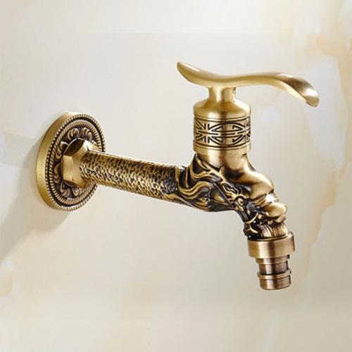 Bathroom Faucet Brass Tap Kitchen Outdoor Garden Taps High Quality Washing Machine Mop Luxury Antique Decorative Bibcock - ATY Home Decor
