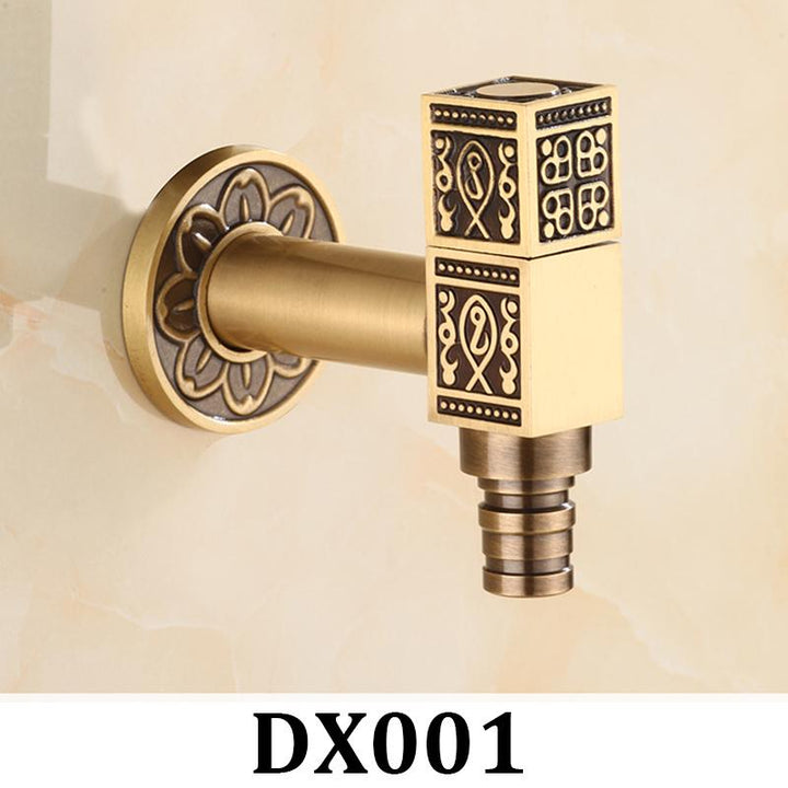 Grifo de baño, grifo de latón, cocina, grifos de jardín al aire libre, fregona de lavadora de alta calidad, bibcock decorativo antiguo de lujo