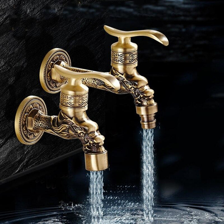 Bathroom Faucet Brass Tap Kitchen Outdoor Garden Taps High Quality Washing Machine Mop Luxury Antique Decorative Bibcock - ATY Home Decor