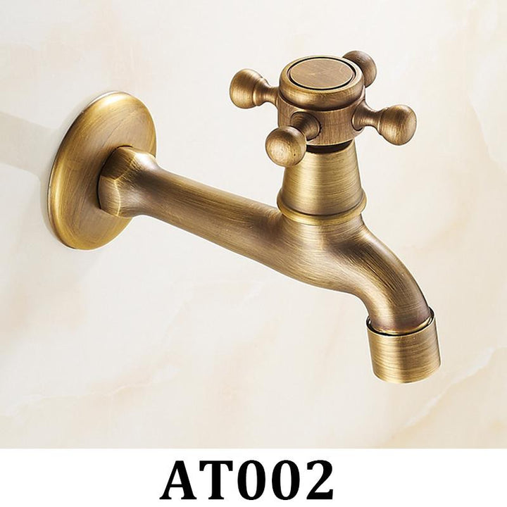 Bathroom Faucet Brass Tap Kitchen Outdoor Garden Taps High Quality Washing Machine Mop Luxury Antique Decorative Bibcock - ATY Home Decor