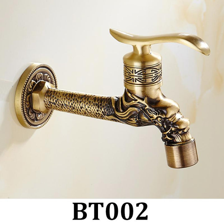 Bathroom Faucet Brass Tap Kitchen Outdoor Garden Taps High Quality Washing Machine Mop Luxury Antique Decorative Bibcock - ATY Home Decor