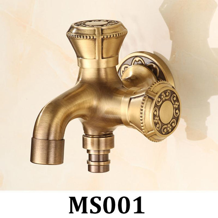 Bathroom Faucet Brass Tap Kitchen Outdoor Garden Taps High Quality Washing Machine Mop Luxury Antique Decorative Bibcock - ATY Home Decor