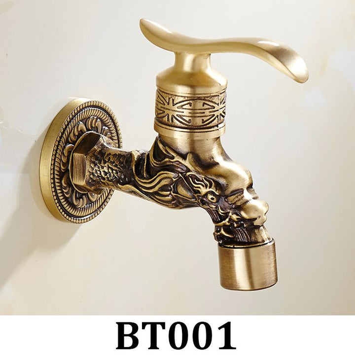 Bathroom Faucet Brass Tap Kitchen Outdoor Garden Taps High Quality Washing Machine Mop Luxury Antique Decorative Bibcock - ATY Home Decor