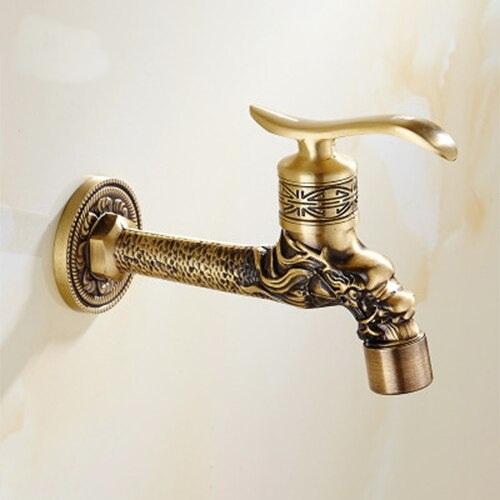Bathroom Faucet Brass Tap Kitchen Outdoor Garden Taps High Quality Washing Machine Mop Luxury Antique Decorative Bibcock - ATY Home Decor