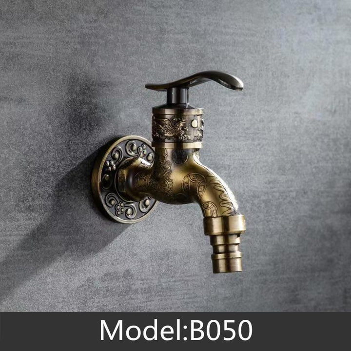 Bathroom Faucet Brass Tap Kitchen Outdoor Garden Taps High Quality Washing Machine Mop Luxury Antique Decorative Bibcock - ATY Home Decor