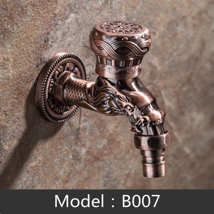 Bathroom Faucet Brass Tap Kitchen Outdoor Garden Taps High Quality Washing Machine Mop Luxury Antique Decorative Bibcock - ATY Home Decor