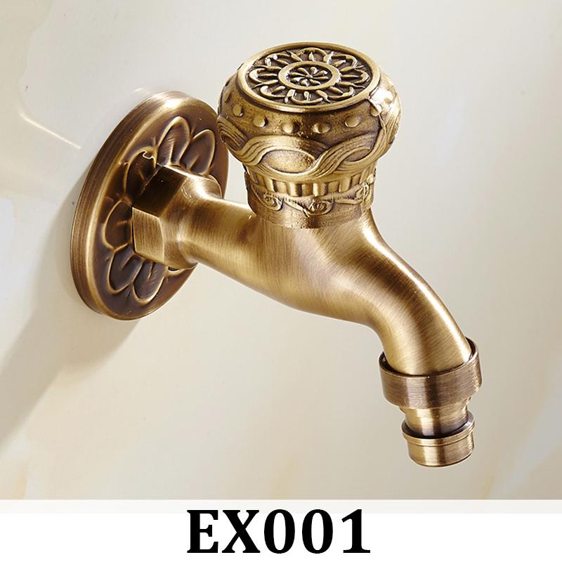 Bathroom Faucet Brass Tap Kitchen Outdoor Garden Taps High Quality Washing Machine Mop Luxury Antique Decorative Bibcock - ATY Home Decor