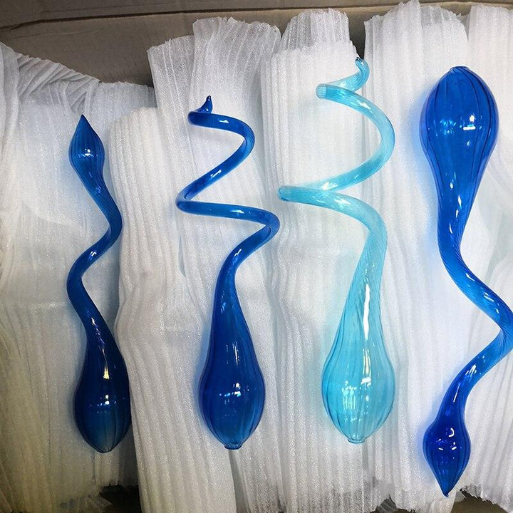 Big Indoor Lighting Murano Glass Chandelier Lustre Led Modern Blown Glass Chandeliers Lamps Home Hotel Loft Decor - ATY Home Decor