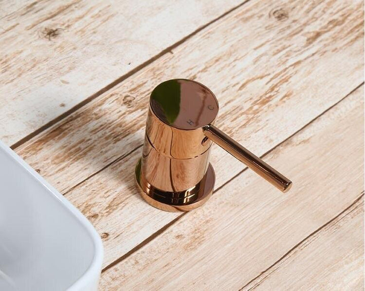 Brass Hot And Cold Bathroom Super Long Pipe Two Holes Basin Faucet Bathroom Faucet Sink Tap 360 Rotating Widespread Basin - ATY Home Decor
