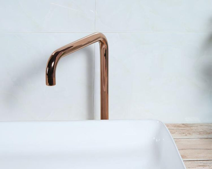 Brass Hot And Cold Bathroom Super Long Pipe Two Holes Basin Faucet Bathroom Faucet Sink Tap 360 Rotating Widespread Basin - ATY Home Decor
