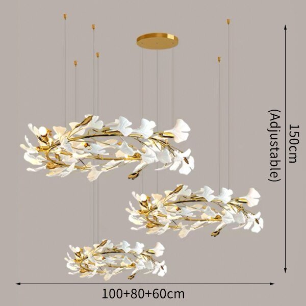 Ceramic Petals Modern Creative Design Chandelier For Living Room - ATY Home Decor