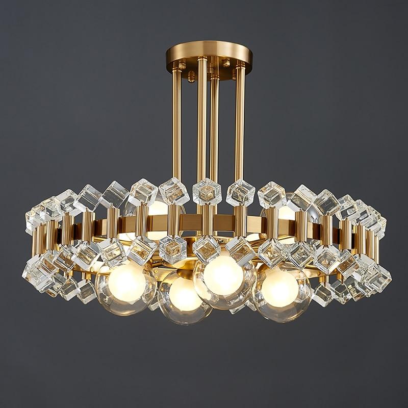Colorful Modern Crystal Chandelier For Living And Dining Room