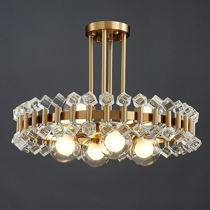 Colorful Modern Crystal Chandelier For Living And Dining Room