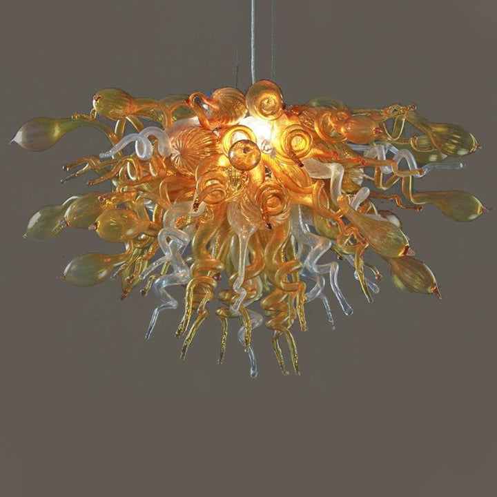 Contemporary Murano Glass Chandelier Lamps Copper Crystal Chandelier Lighting