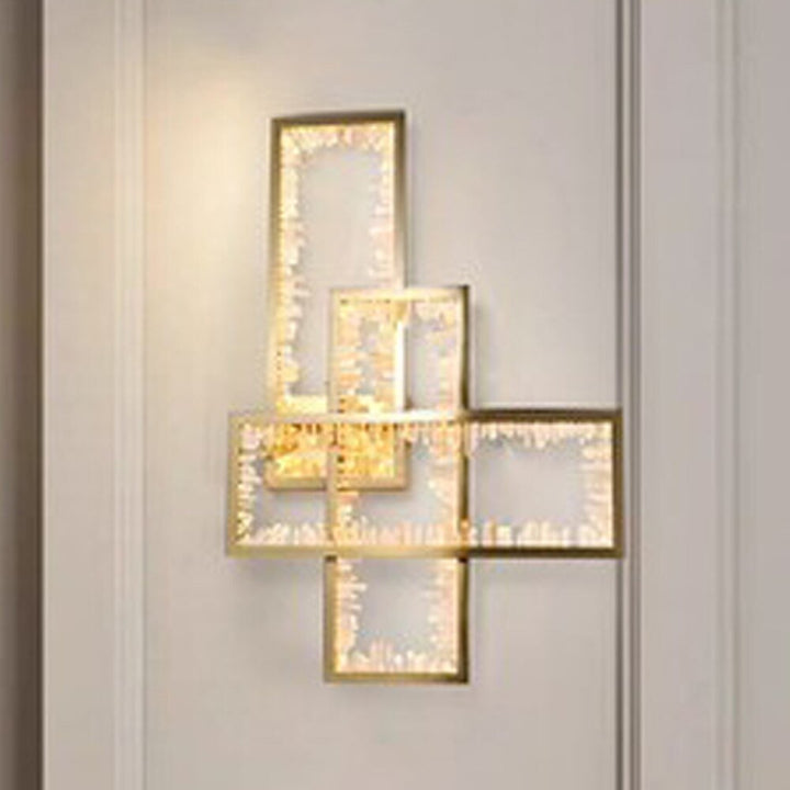 Creative Design Living Room Crystal Wall Lights Modern Gold Bedroom Sconce