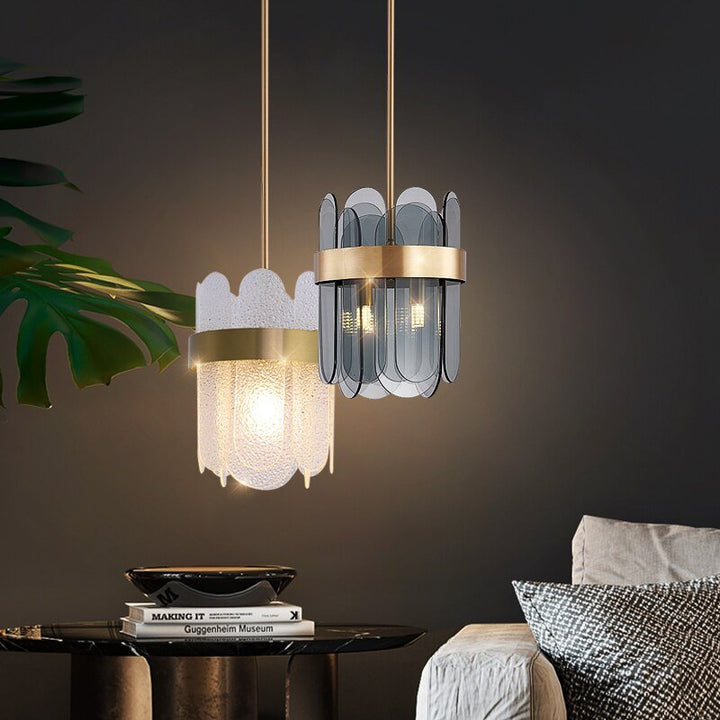 Lámpara colgante de cristal creativa para el comedor Decoración casera moderna Isla de cocina Lámpara colgante