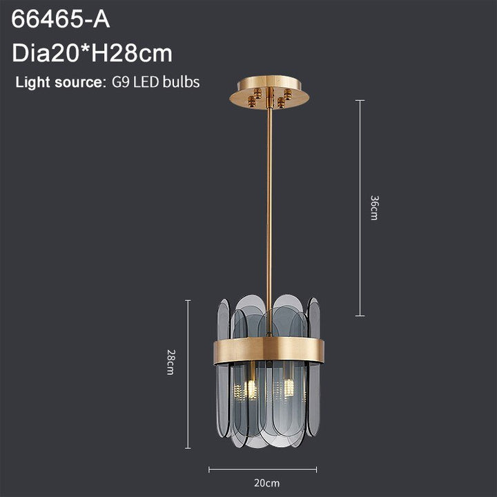 Lámpara colgante de cristal creativa para el comedor Decoración casera moderna Isla de cocina Lámpara colgante