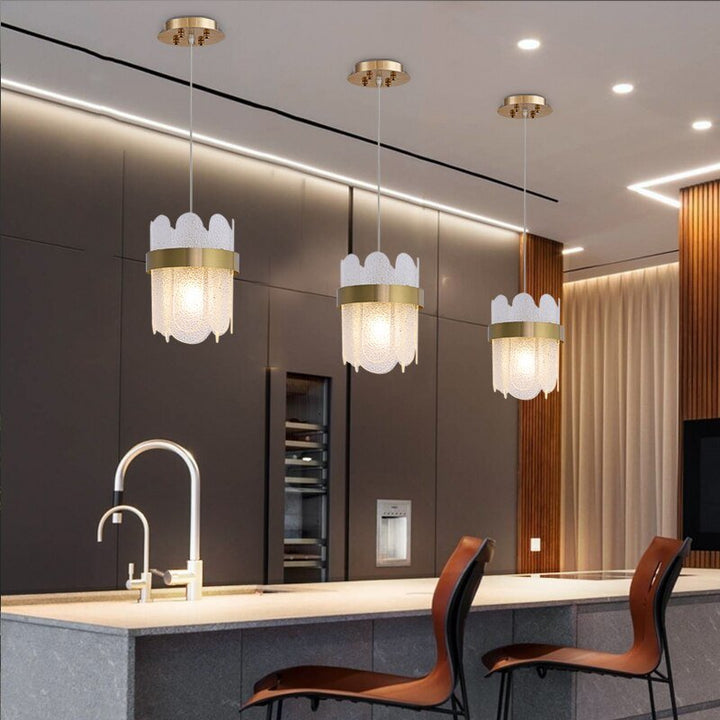 Lámpara colgante de cristal creativa para el comedor Decoración casera moderna Isla de cocina Lámpara colgante