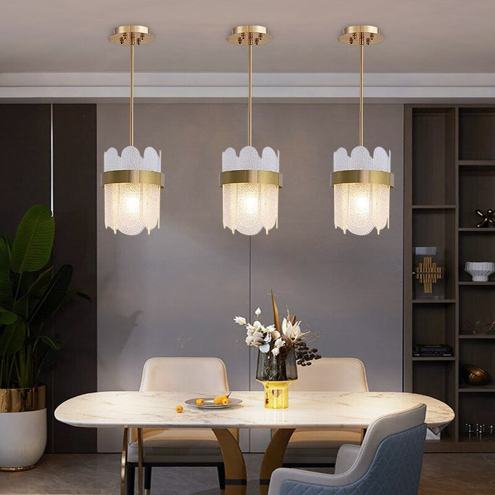 Lámpara colgante de cristal creativa para el comedor Decoración casera moderna Isla de cocina Lámpara colgante