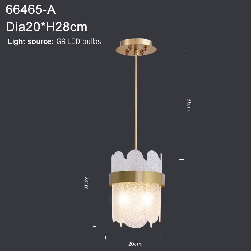 Lámpara colgante de cristal creativa para el comedor Decoración casera moderna Isla de cocina Lámpara colgante
