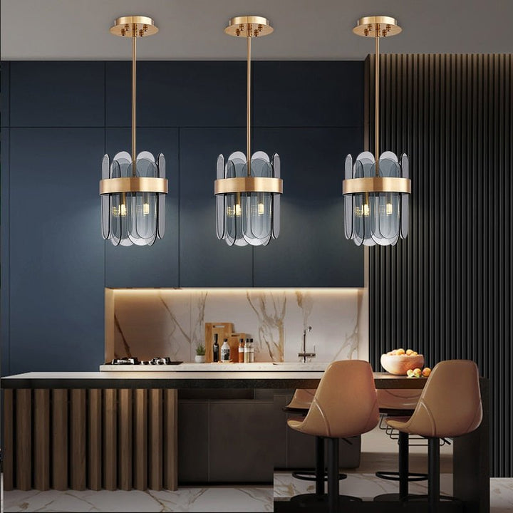 Lámpara colgante de cristal creativa para el comedor Decoración casera moderna Isla de cocina Lámpara colgante