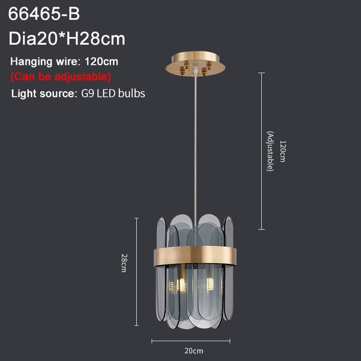 Lámpara colgante de cristal creativa para el comedor Decoración casera moderna Isla de cocina Lámpara colgante