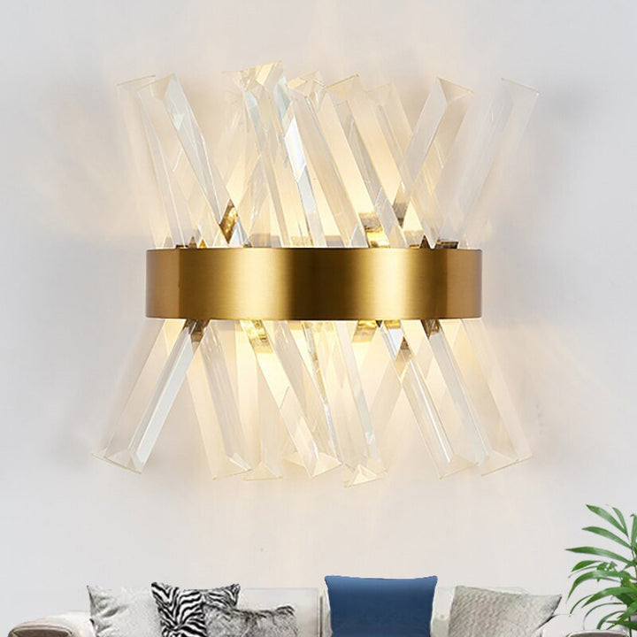 Crystal Wall Light Fixture Bedroom Beside Gold Wall Lamps Bathroom Led Wall Sconce