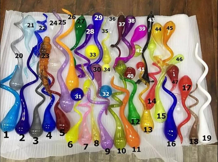 Araña de cristal de Murano soplado a mano de gran tamaño personalizable para escalera alta