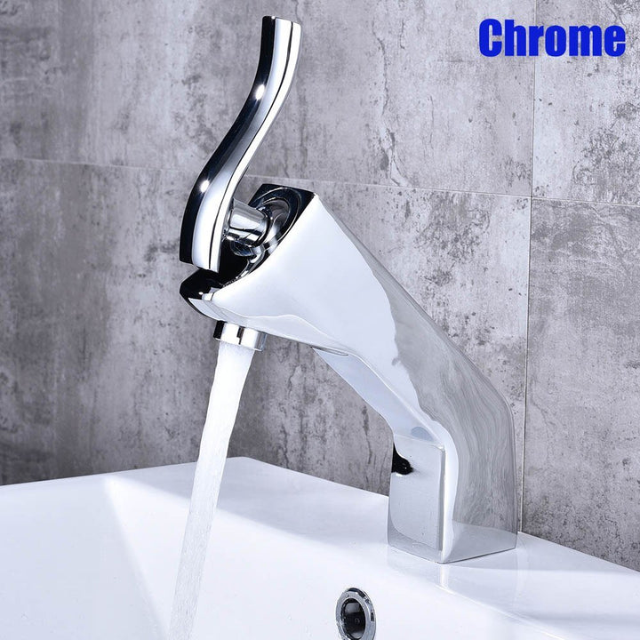 Innovador 1 juego de grifos de lavabo multicolores para el hogar Grifos de agua fría y caliente Cromo Negro Blanco Rojo Dorado Púrpura Grifo del lavabo del baño