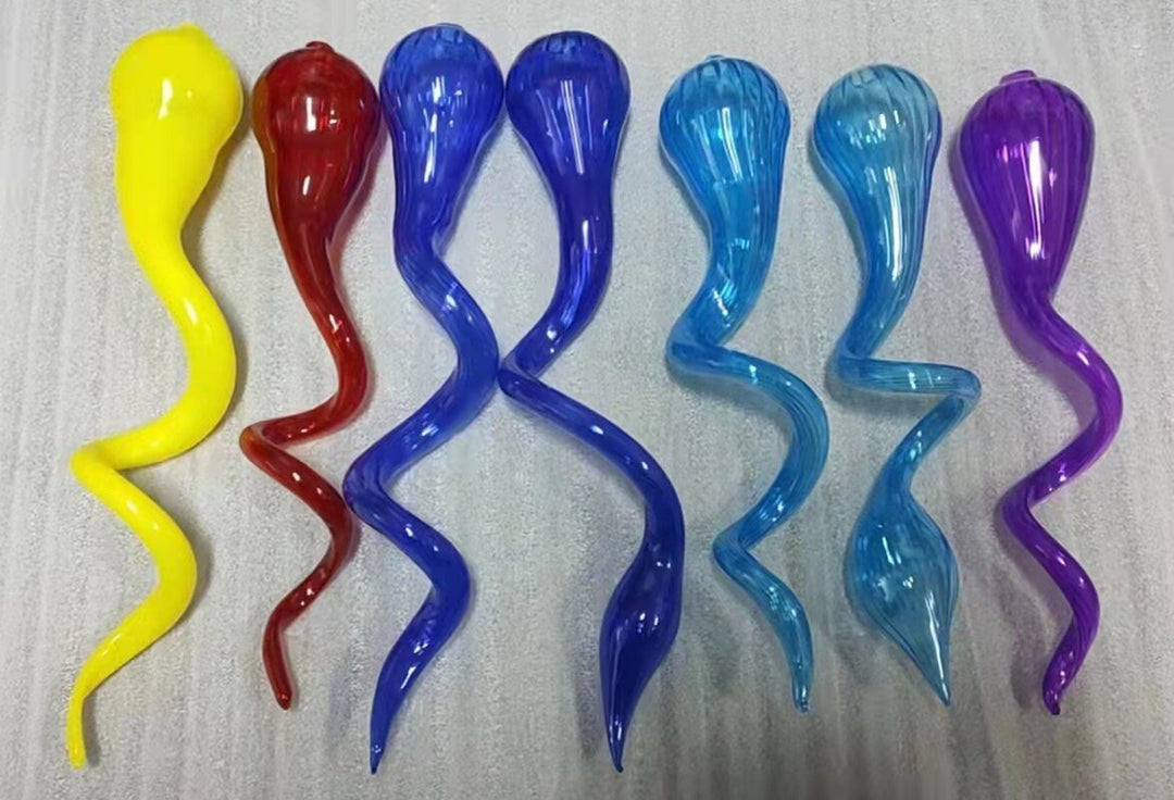 Gran araña decorativa de alta colgando naranja azul lámpara colgante escalera de caracol de largo moderno de lujo de vidrio