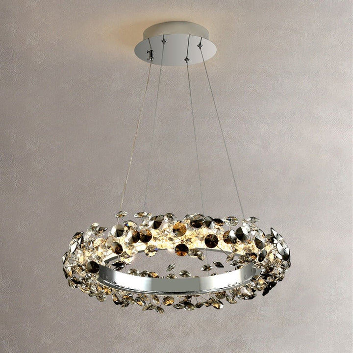 Lujosa Araña LED de Cristal - Moderno Diseño Colgante - Vestíbulo - Comedor - Decoración de Dormitorios