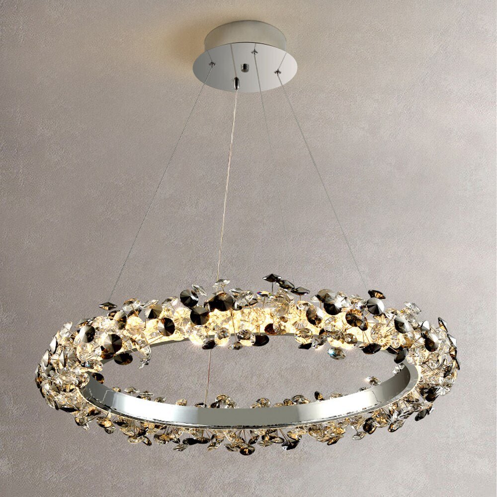 Lujosa Araña LED de Cristal - Moderno Diseño Colgante - Vestíbulo - Comedor - Decoración de Dormitorios